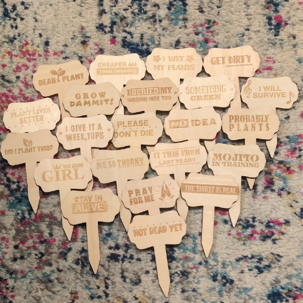 Small Wooden Plant Signs